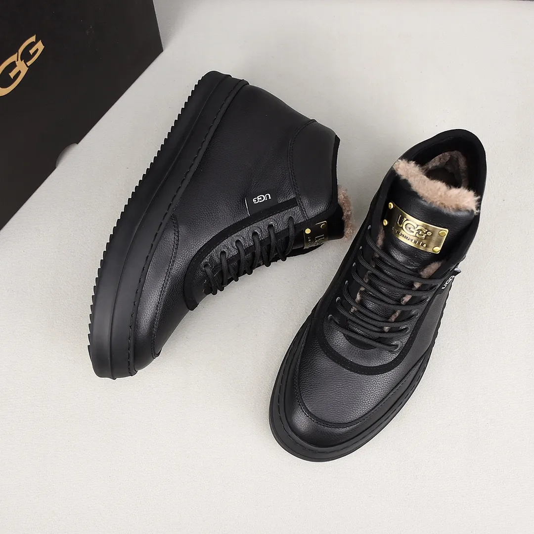 PP520🛜🛜🛜【ugg】The upper is made of waterproof nubuck, real wool lining, and non-slip rubber sole. Warm and comfortable, a must-have in winter! Men's size 38-44 (custom-made size 45 is non-refundable).